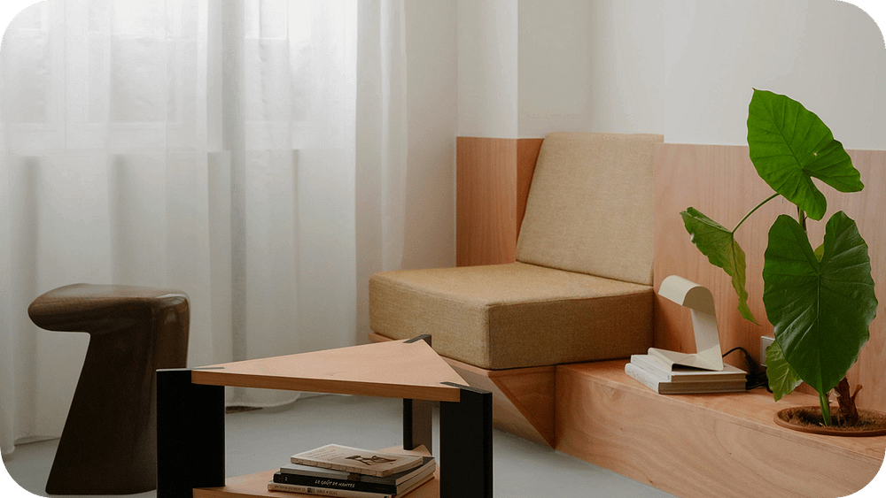 Modern living area in a premium Paris apartment by The Babylon Stay, featuring contemporary furniture and a stylish interior