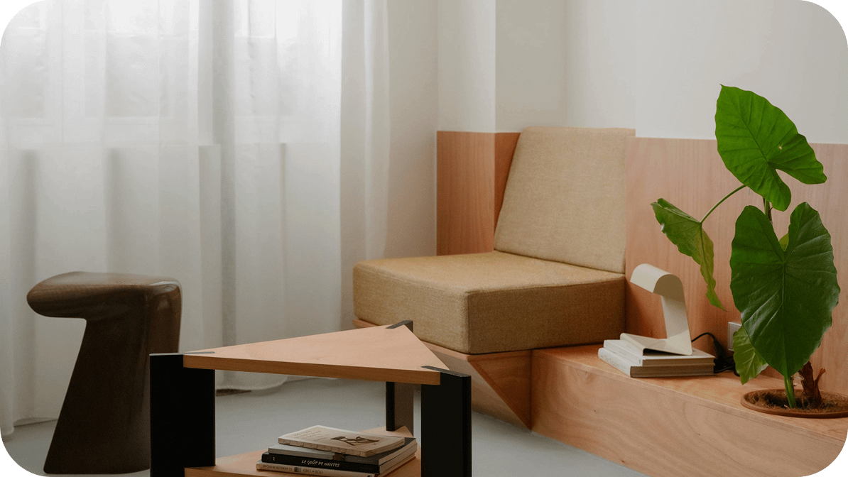 stylish Modern living area in a premium Paris apartment by The Babylon Stay, featuring contemporary furniture and a stylish interior