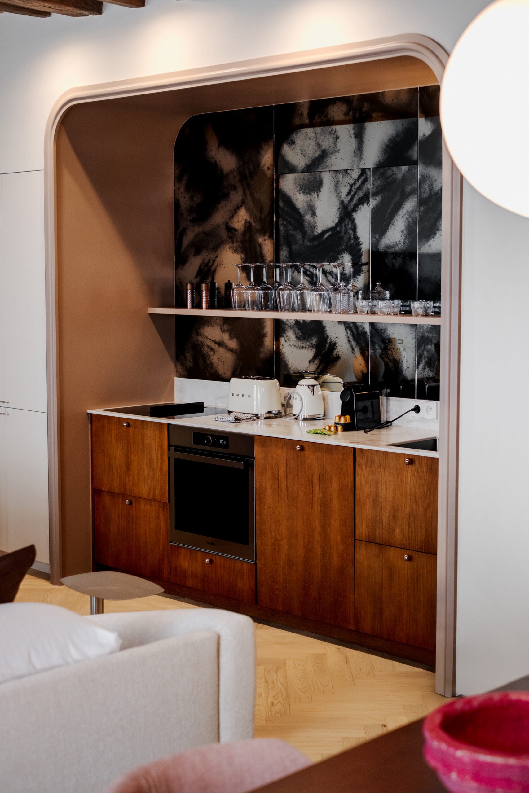 Fully equipped small kitchen in a vacation rental - Babylon Stays